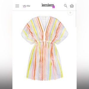 Lem Lem Tirunesh Short Plunge Neck Dress